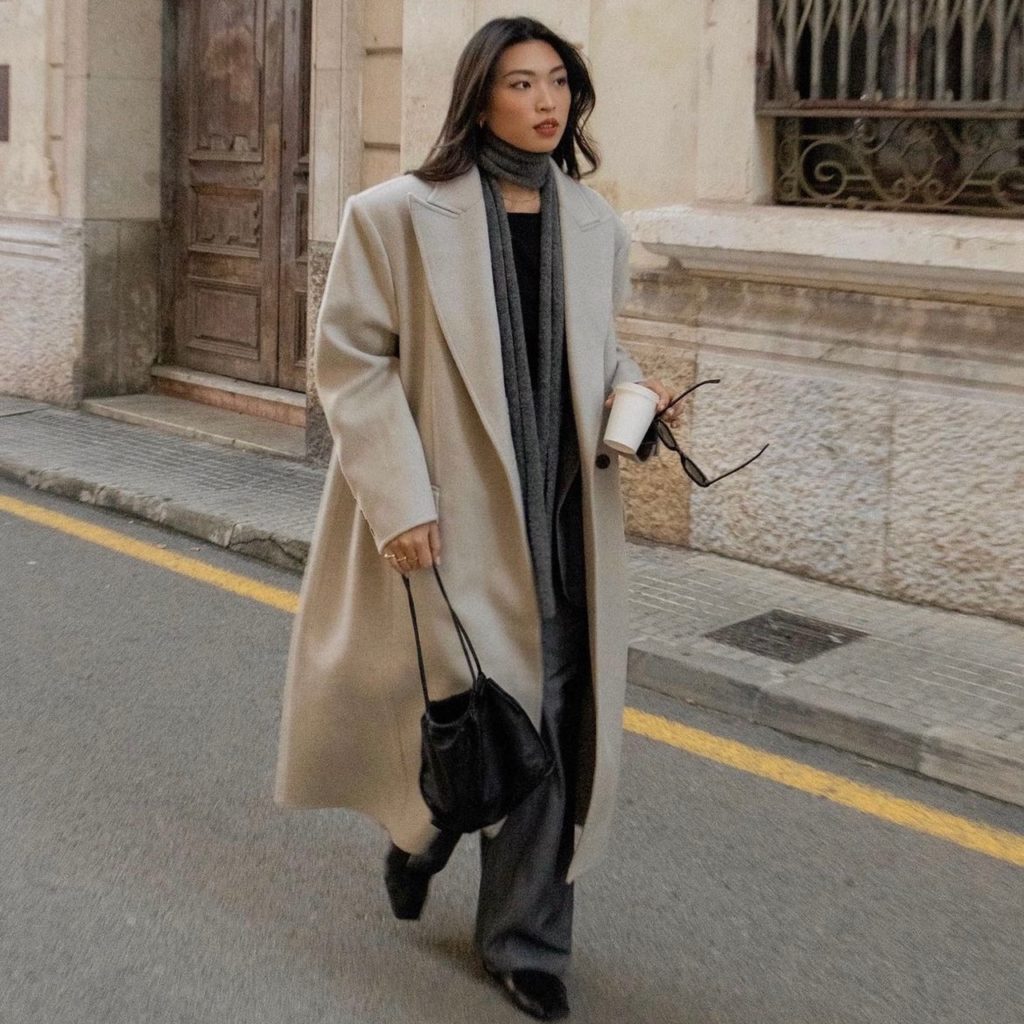 Person in oversized coat